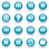 glossy circle web icons set N4
