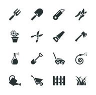 Gardening Silhouette icons N2