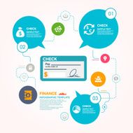 Check and Finance infographic template