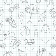 Vector beach pattern for summer