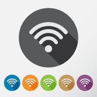 Computer wifi connection icons set for phone or mobile device