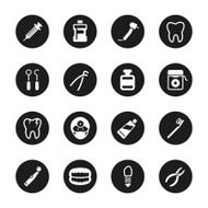 Dental Icons - Black Circle Series