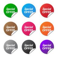 Special offer stickers