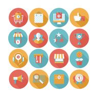 Shopping flat icons set N2