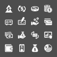 Money icon set Vector EPS10 N2