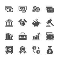finance and money icon set vector eps10