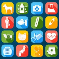 Veterinary icons set N3