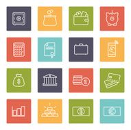 Money and Finance Line Icons Collection N4