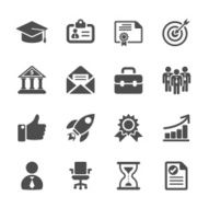 business career work icon set vector eps10