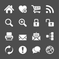 website communication and internet icon set vector eps10