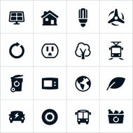 Black Thinking Green Icons