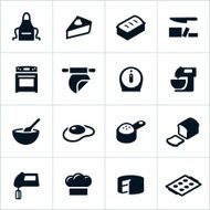 Black Baking Icons