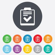 Checklist sign icon Control list symbol N3