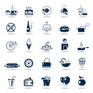 Simple dark blue icons – Cafe&Restaurant