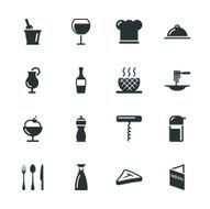 Restaurant Silhouette Icons N2