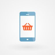 Smartphone and shopping basket