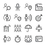 Human Resources Icons set N2