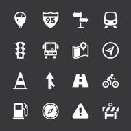 Traffic Icons - White Series