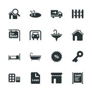 Real Estate Silhouette Icons
