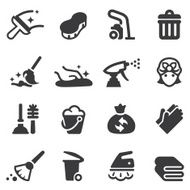 Cleaning Silhouette Icons N2