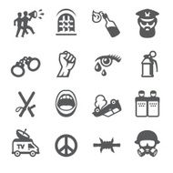 Mobico icons - Riot protest