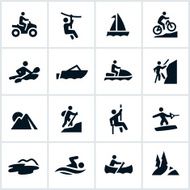 Black Summer Adventure Icons