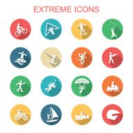 extreme long shadow icons