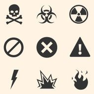 Vector Set of Warning Icons