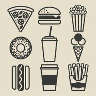 Fast Food Icons Set N5