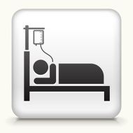 Square Button with Patient and IV