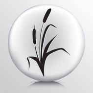 Wetlands Icon With Cattails