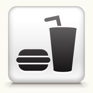 Square Button with Hamburger & Soda
