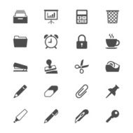 Office supplies flat icons N2