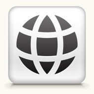 Square Button with Globe N2