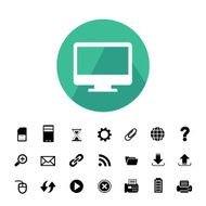 computer and technology icon set