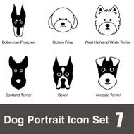 Dog face charactor icon design series N7