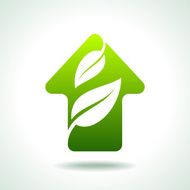 Green house and leaves