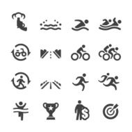 Triathlon Competition Flow Icons - Acme Series