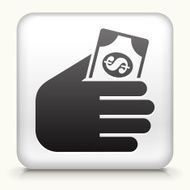 Square Button with Holding Money