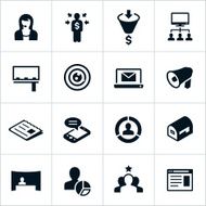 Black Direct Marketing Icons