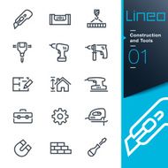 Lineo - Construction and Tools outline icons N2