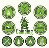 Set Of Retro Camping Badges And Labels N2