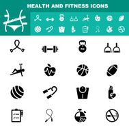 health and fitness icon vector N2