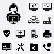 Computer technician icons