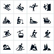 Black Winter Adventure Icons