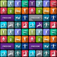 Fitness icons set N4