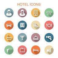 hotel long shadow icons