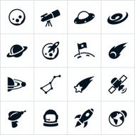 Black Astronomy Icons