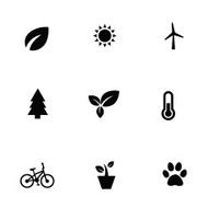 ecology 9 icons set