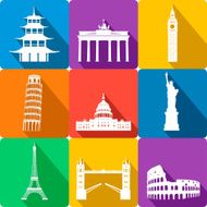 landmarks vector illustration